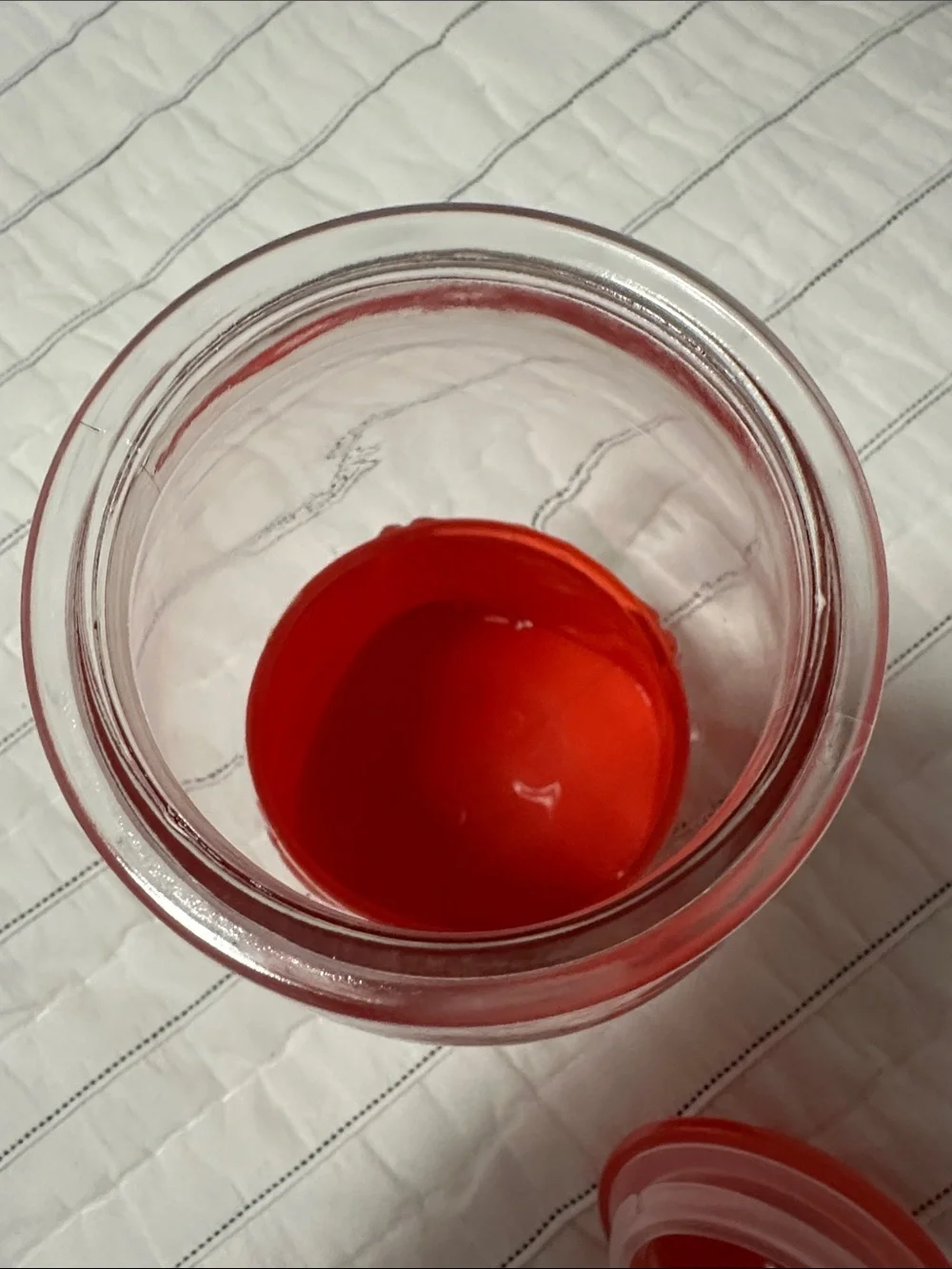 Red Candy Gumball Glass Dispenser